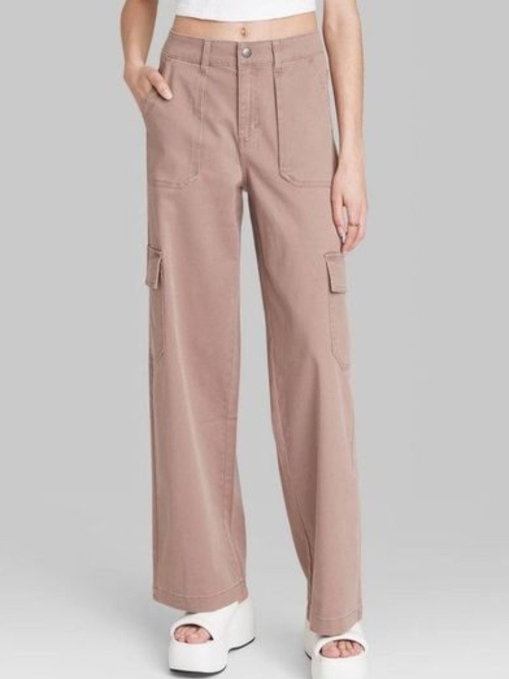 Wild Fable High-Rise Wide Leg Cargo Pants – Size XXS - Picture 2 of 6